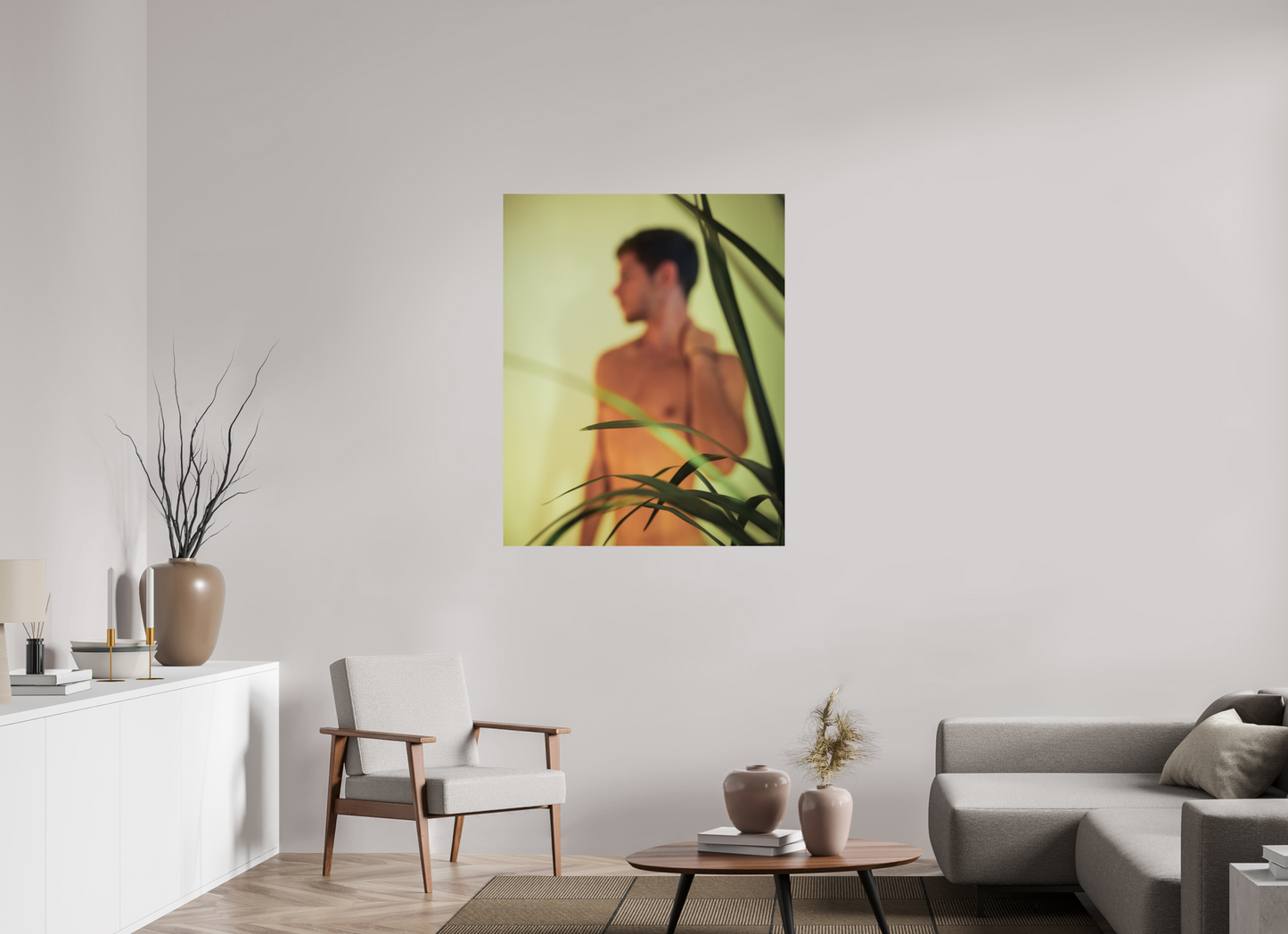 36 x 45″, Giclee Pearl Flora and Fauna (Green) Fine Art Print