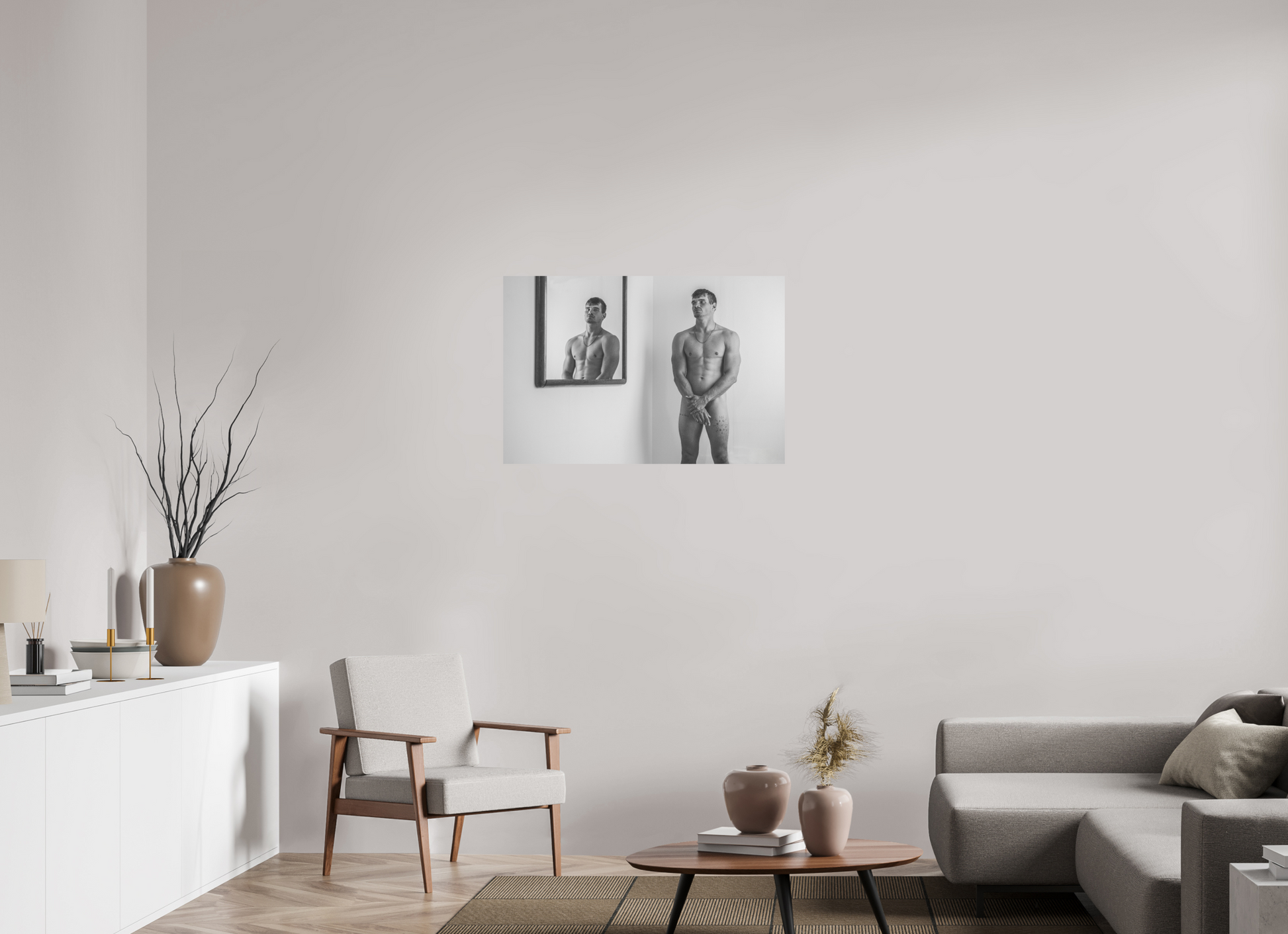 36 x 24″, Giclee Matt Photo Rag The Man in the Mirror - Fine Art Print