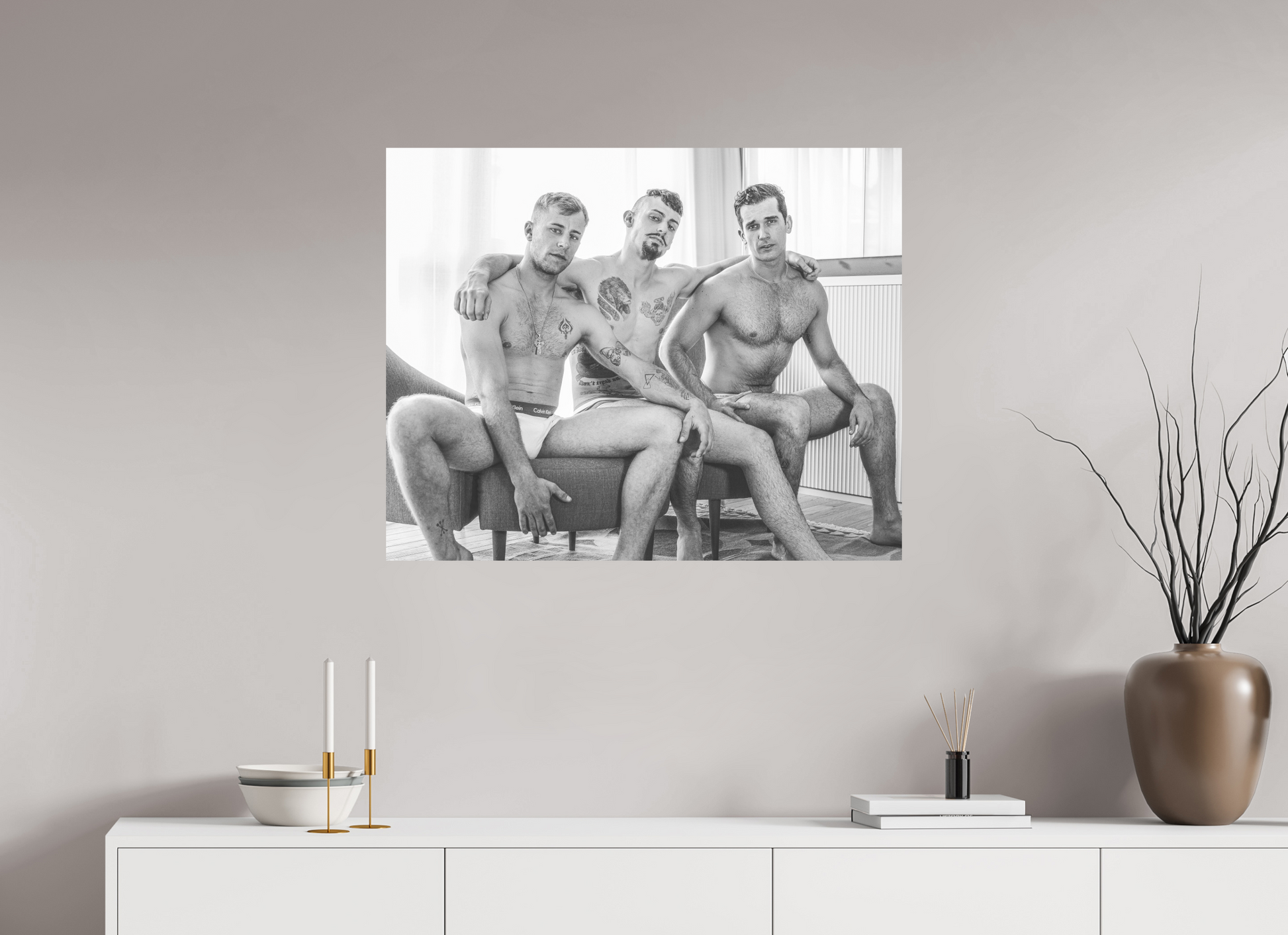 35 x 28″, Fuji Velvet Tres Amigos, Uno - Fine Art Photography Print