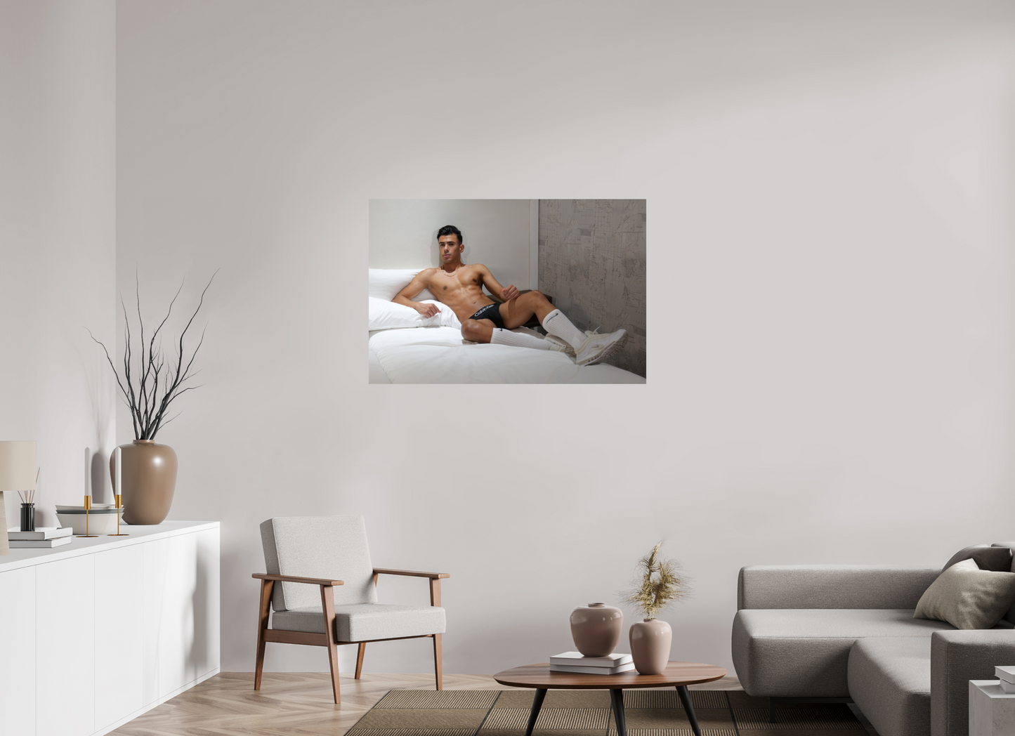 45 x 30″, Giclee Pearl Sneakers In Bed - Fine Art Print