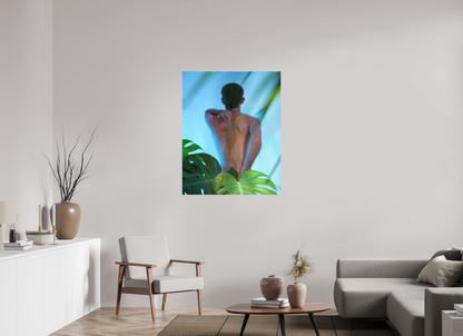 35 x 43.7″, Fuji Velvet Flora and Fauna (Blue) - Fine Art Print