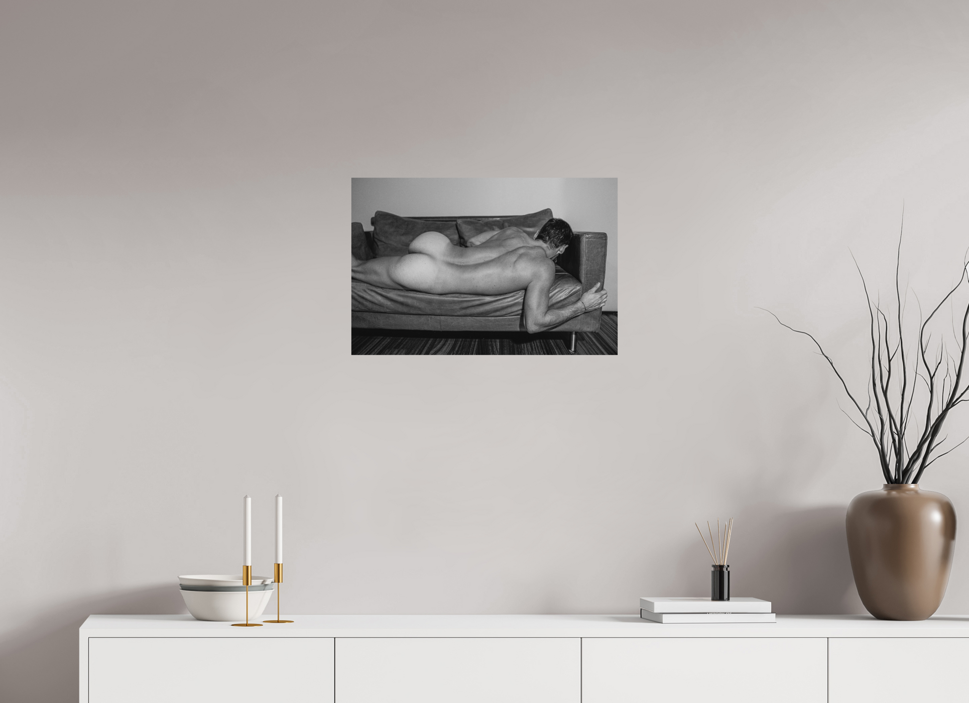 24 x 16″, Giclee Matt Photo Rag Italian Leather Sofa - Fine Art Print