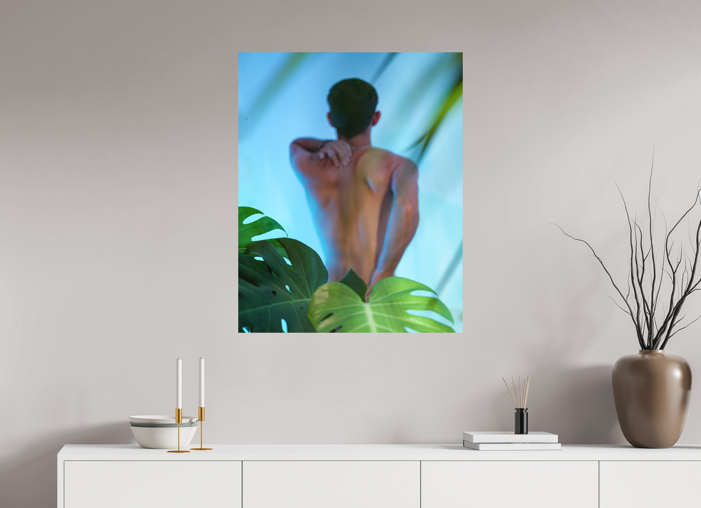 28 x 35″, Fuji Velvet Flora and Fauna (Blue) - Fine Art Print