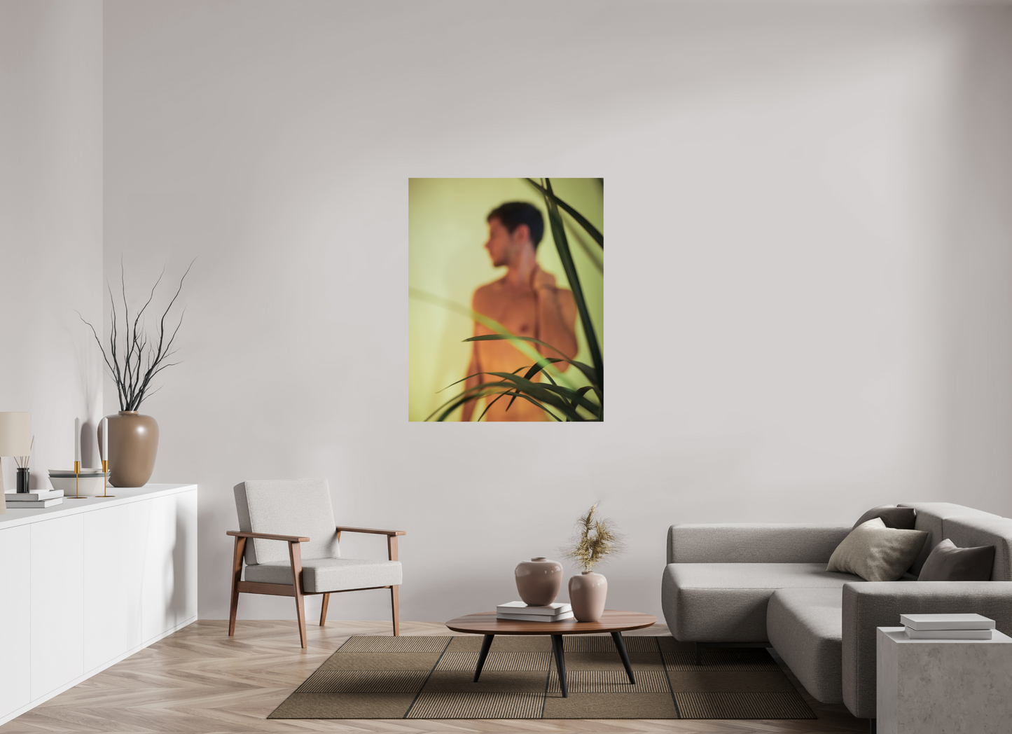 40 x 50″, Giclee Pearl Flora and Fauna (Green) Fine Art Print