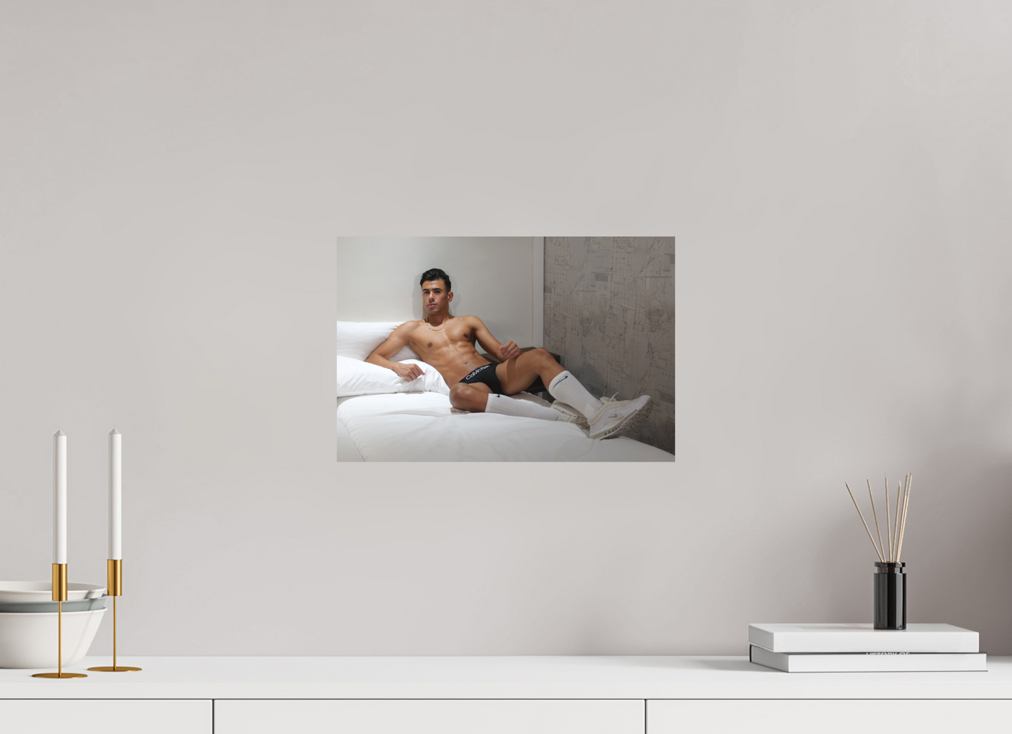 15 x 10″, Fuji Velvet Sneakers In Bed - Fine Art Print