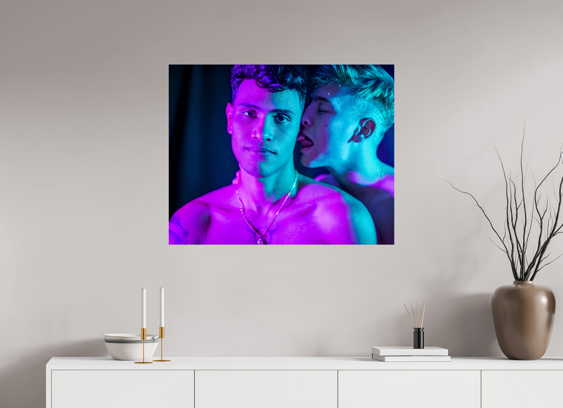 35 x 28″, Fuji Glossy A Kiss Behind His Ear - Fine Art Print