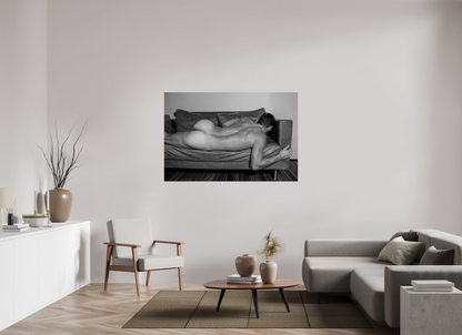 60 x 40″, Giclee Pearl Italian Leather Sofa - Fine Art Print
