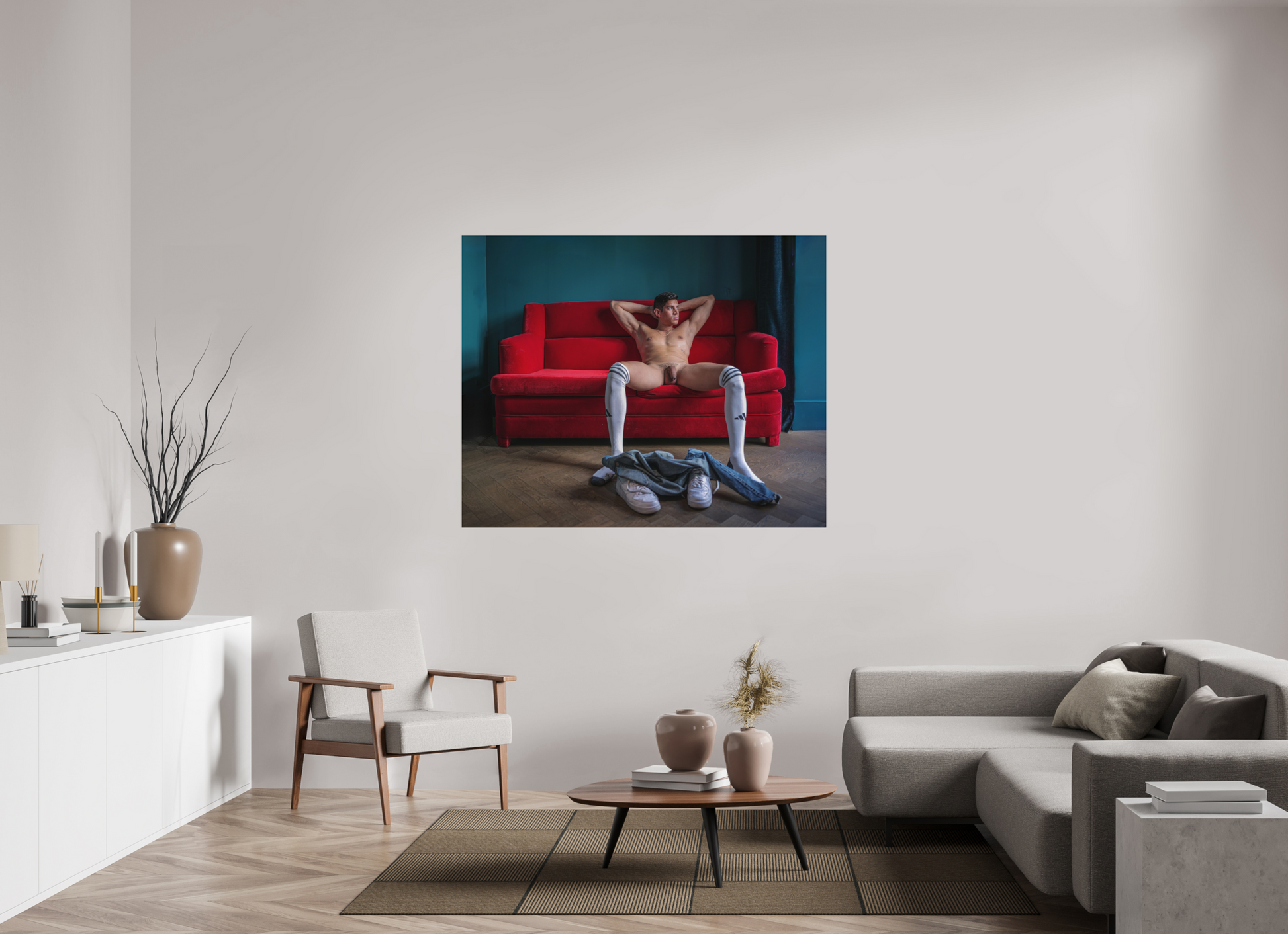 58.7 x 47″, Fuji Velvet Manspreading - Fine Art Photography Print