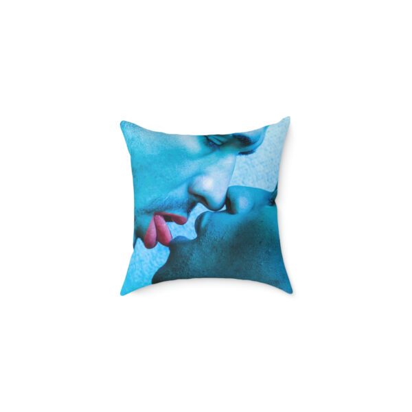 the male muse blue boys two guys kissing photography throw pillow