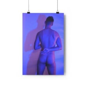 the male muse fine art nude lavender boy figure study photography perfect ass